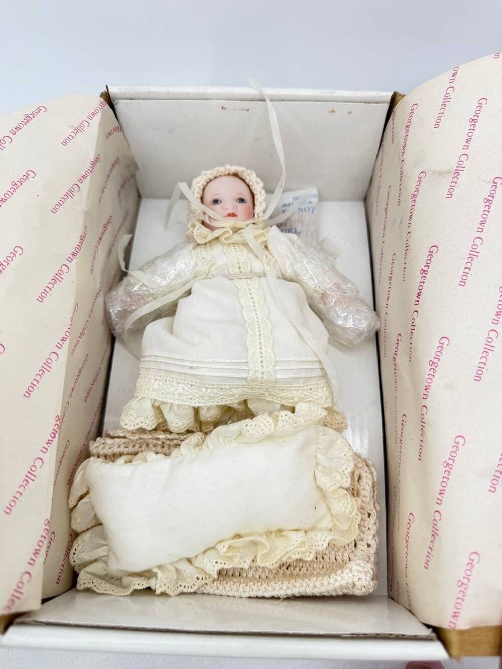 Georgetown Collection Artist's Edition Porcelain Baby Doll Lace Dress Box